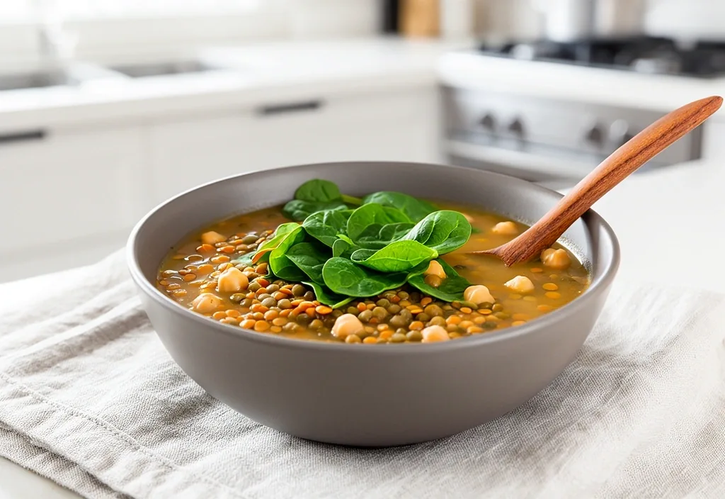 Legume and Spinach Soup