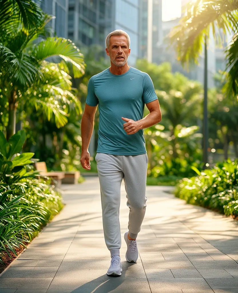 Active man practicing a daily wellness routine